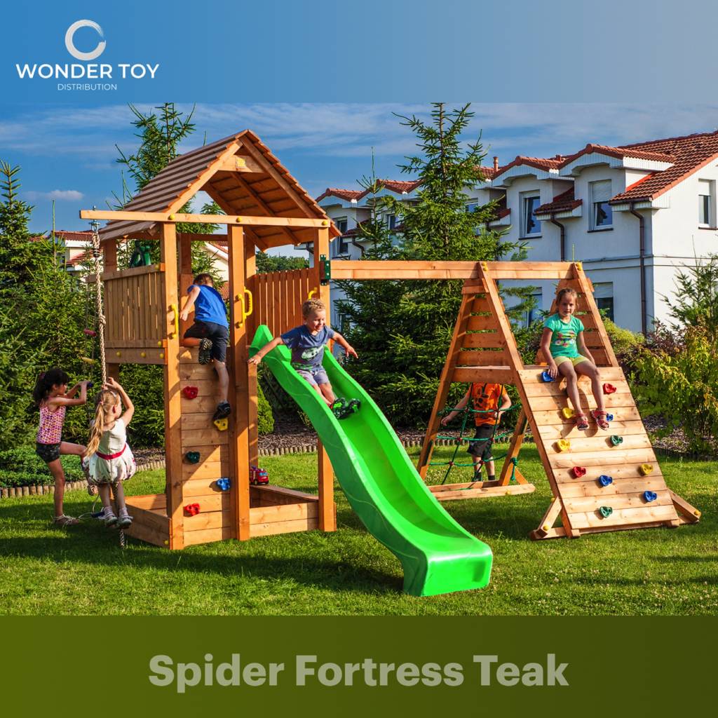 Plac zabaw dla dzieci teak Spider fortress