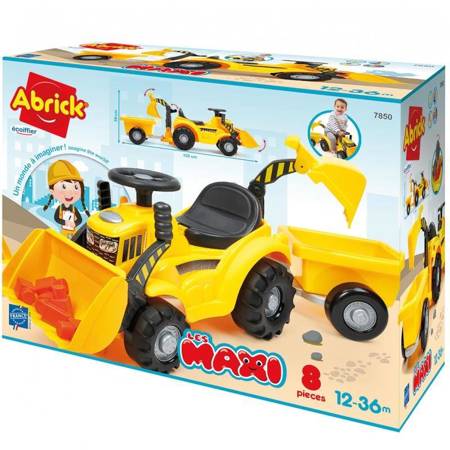  Abrick Traktor z Przyczepką Ruchoma Łyżka ECOIFFIER