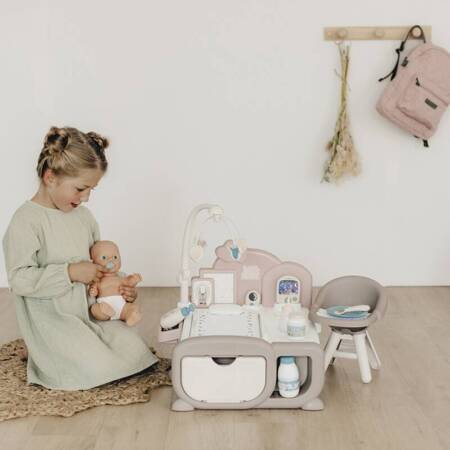  Baby Nurse Elektroniczny Kącik Opiekunki Dźwięk + Lalka SMOBY