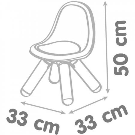  Biało-Zielone Krzesełko z Oparciem  SMOBY