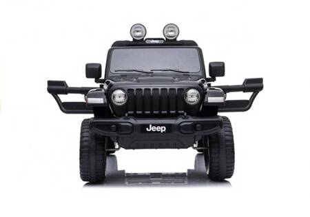 Czarny Jeep Rubicon 4x4 Auto na Akumulator
