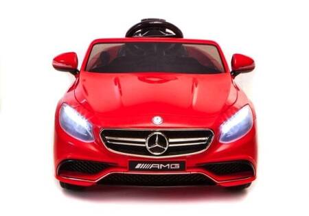  Czerwony Mercedes S63 AMG Auto Na Akumulator