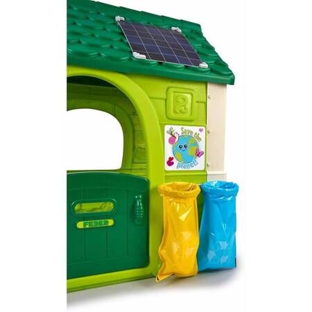  Ekologiczny Domek Ogrodowy z panelem słonecznym Karmnik Segregacja Odpadów  FEBER