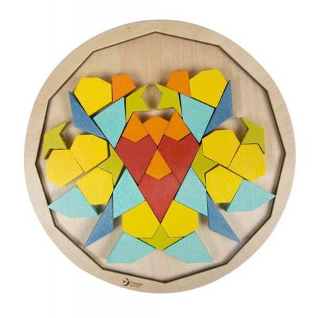 CLASSIC WORLD Układanka Montessori Mozaika Tangram Wzory Kształty i Kolory