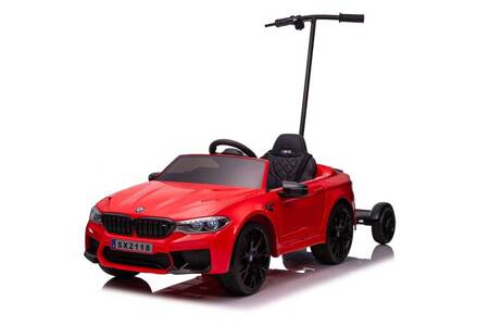 Czerwone Lakierowane BMW M5  Auto na Akumulator z Platformą dla Rodzica 