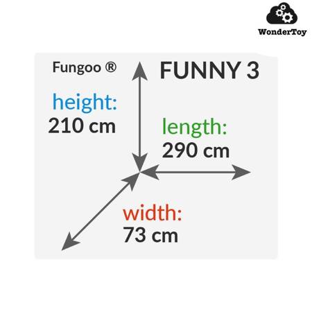 Plac zabaw Fungoo Funny 3 Ścianka Wspinaczkowa