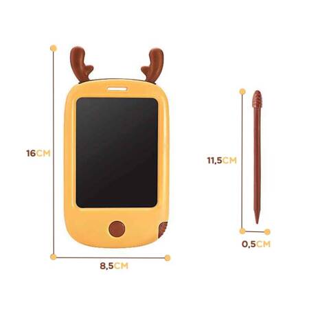 WOOPIE Smartfon Mobilny Telefon Tablet 4,4" dla Dzieci do Rysowania Znikopis Łoś + Rysik